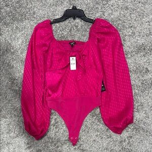 Vibrant Pink Long Sleeve Bodysuit